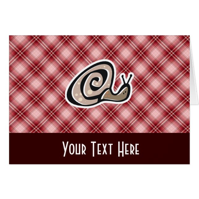 Caracol rojo de la tela escocesa (Anverso (Horizontal))