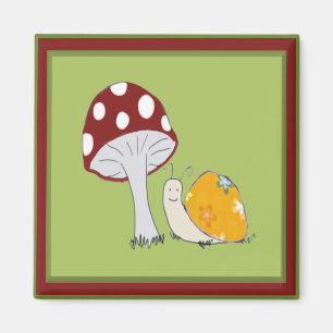 Caracol sonriente por un imán del Toadstool