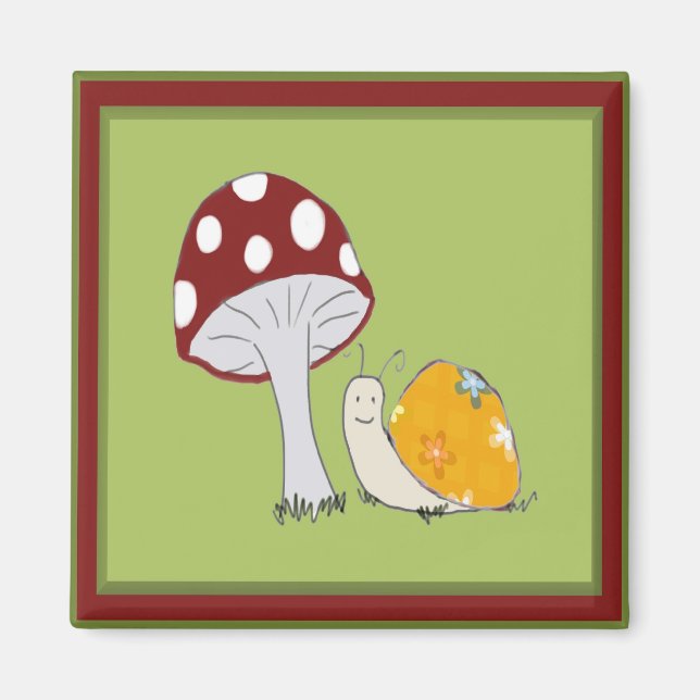 Caracol sonriente por un imán toadstool (Frente)