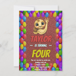 Caracol Único Invitación de Cumpleaños Personaliza