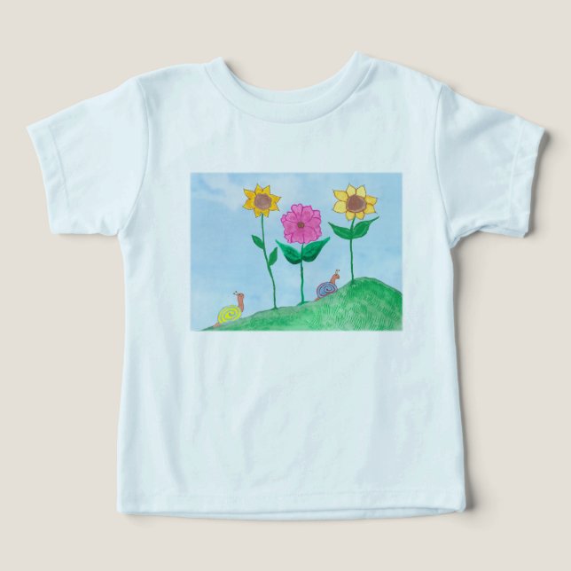Caracoles Caprichosos y Flores Coloridas (Diseño delantero )