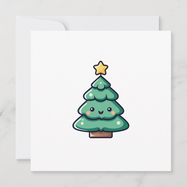 Carácter adorable de árbol de Navidad cutáneo (Anverso)