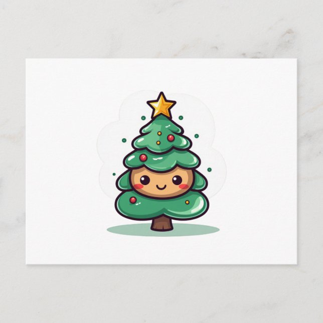 Carácter adorable de árbol de Navidad cutáneo (Anverso)