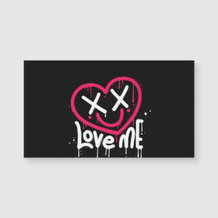 carácter cardíaco con ojos muertos y sonrisa pulve