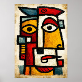 Carácter Cubista Primitivo 1 Arte Abstracto en Neg