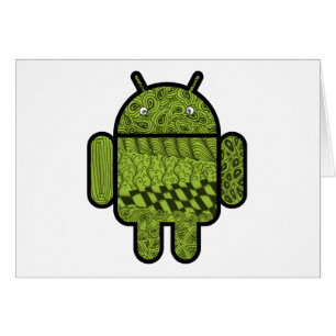 Carácter de garabato paisley para el robot Android