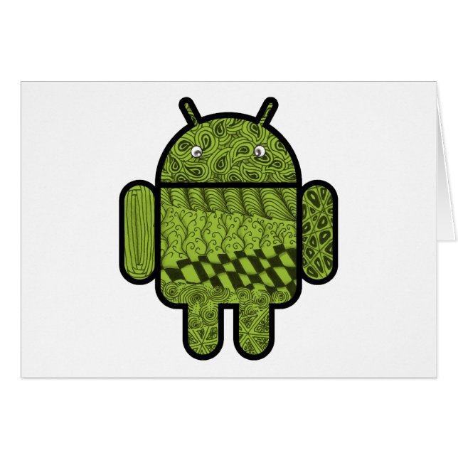 Carácter de garabato paisley para el robot Android (Anverso (Horizontal))