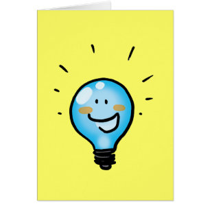 Carácter de la bombilla del dibujo animado