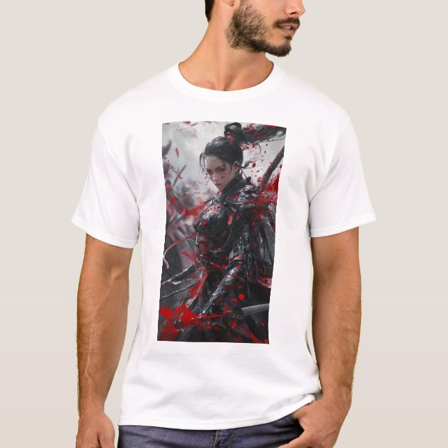 Carácter de mujer anime en camiseta con formato PN (Anverso)