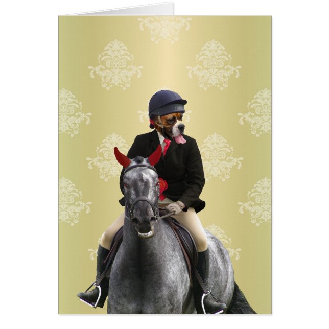 Carácter divertido de jinete de caballos (Frente)