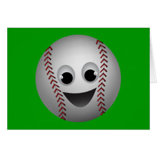 Carácter gráfico de béisbol sonriente