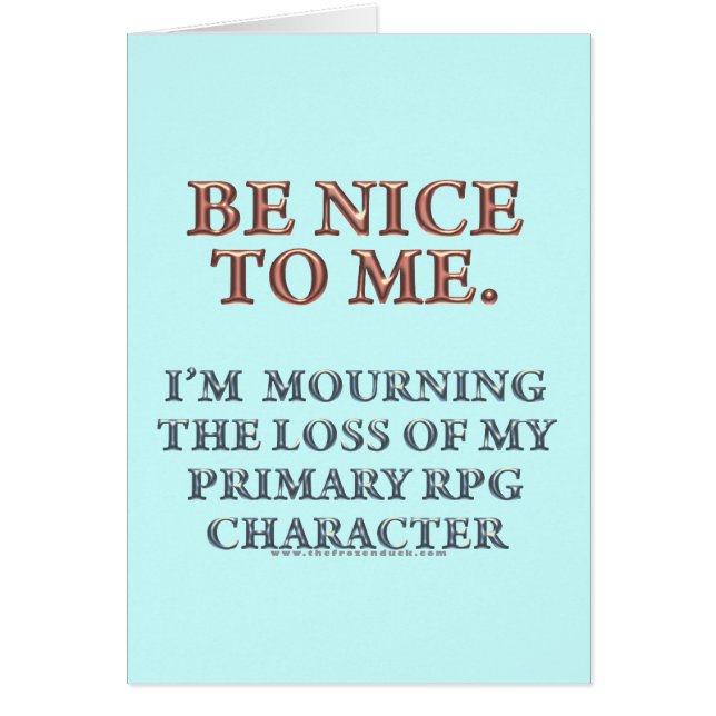 Carácter que está de luto (Frente)