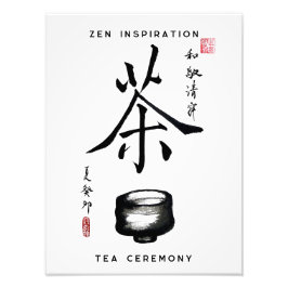 Carácter "té" Tea Ceremonia Zen Foto Ampliación