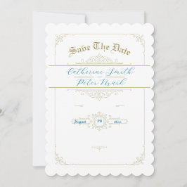 Carácter vintage Guardar la tarjeta de fecha