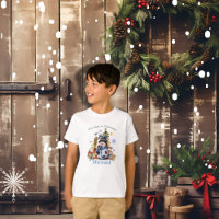 Caracteres de Navidades escuetos camiseta blanca