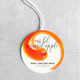 Caramel Apple - Pegatina Baby Shower favorito rojo