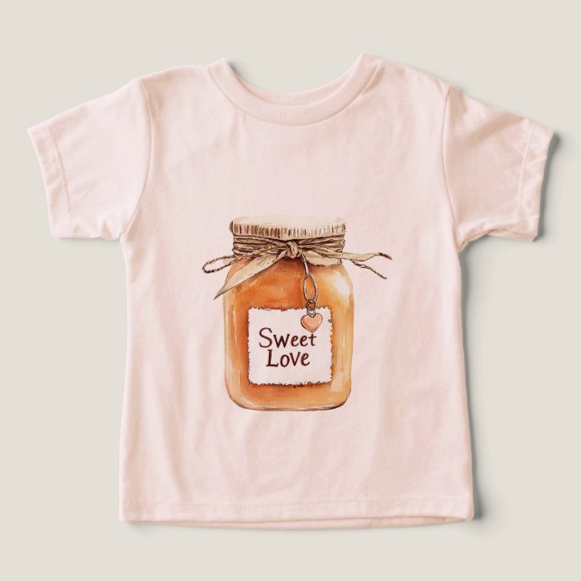 Caramel Sweet Love Jar with Pink Heart (Diseño delantero )