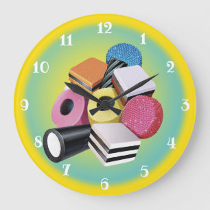Caramelo Allsorts. Reloj de pared grande