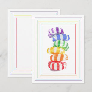 CARAMELO ARCOÍRIS 4.25x5.5 Tarjeta Plana