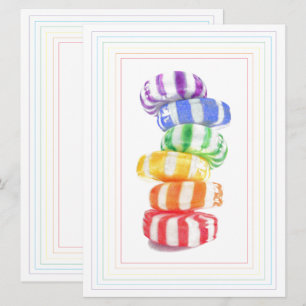 CARAMELO ARCOÍRIS 6.5x8.75 Tarjeta Plana