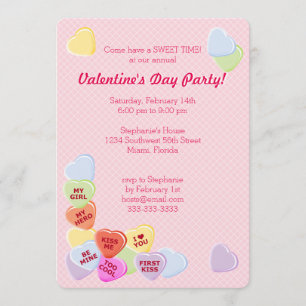 Caramelo de las tarjetas del día de San Valentín