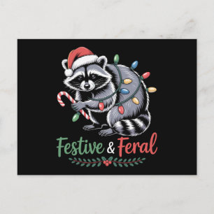 Caramelo de Navidad Mapache Festivo y Feral