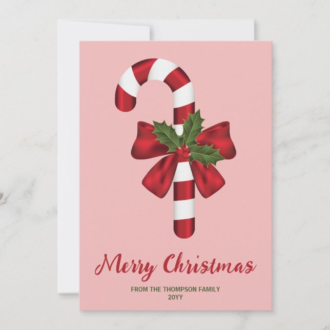 Caramelo de Navidad Rojo y Blanco con Texto Person (Anverso)