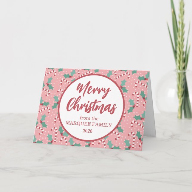 Caramelo de Navidad Rosa (Anverso)