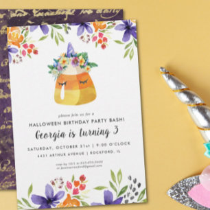 Caramelo de Unicornio   Invitación para Fiesta de 