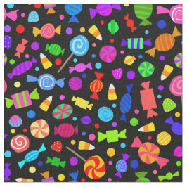 Caramelo lindo de Halloween en tela negra del