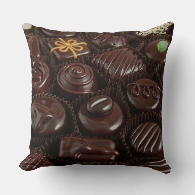 Caramelos de chocolate en el Cojín decorativo (Anverso)