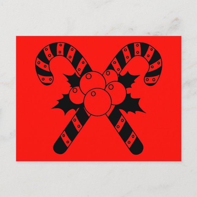Caramelos de Navidad & muérdago Feliz Navidad Negr (Anverso)