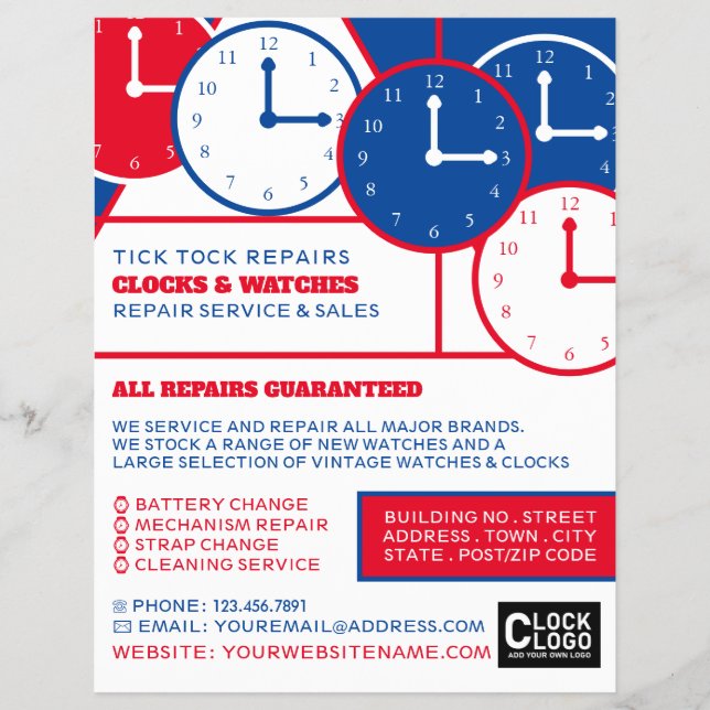 Caras de Reloj, Publicidad de Horólogo (Frente)