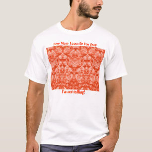 Caras del ruibarbo en el naranja, camiseta