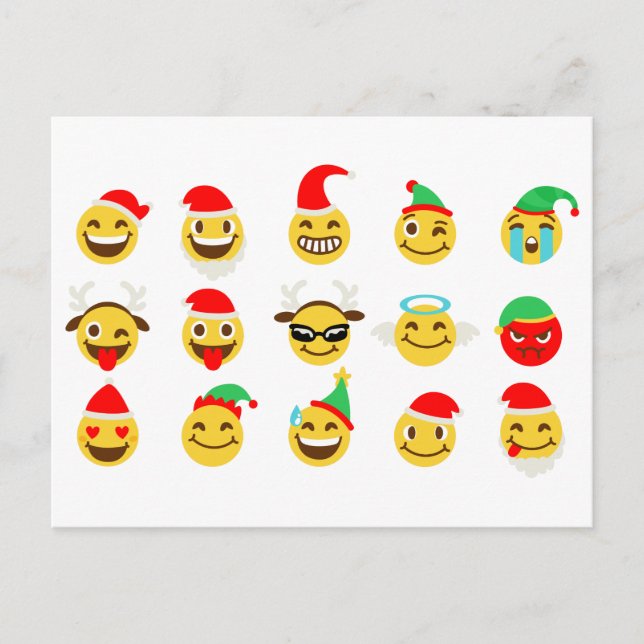 caras felices de la emoji de Navidad (Anverso)
