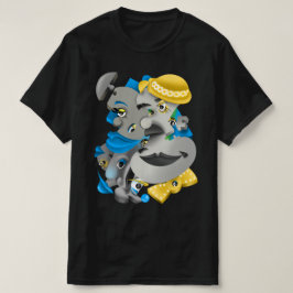 Caras surrealistas y rompecabezas camiseta masculi