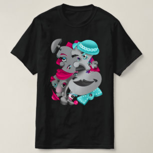 Caras surrealistas y rompecabezas camiseta masculi