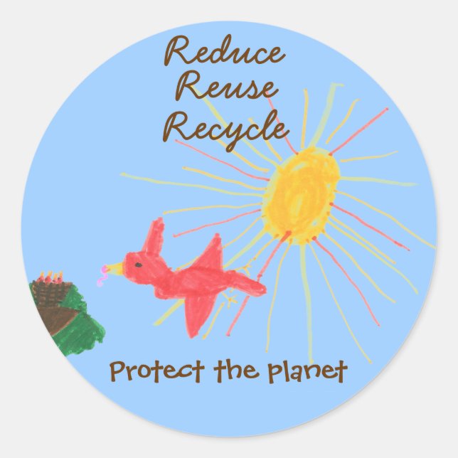 Carate Kat pegatina "proteja el planeta" (Anverso)