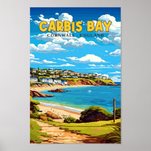 Carbis Bay Cornwall England Viaje de arte Vintage