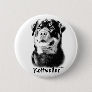 Carbón de leña de Rottweiler - botón