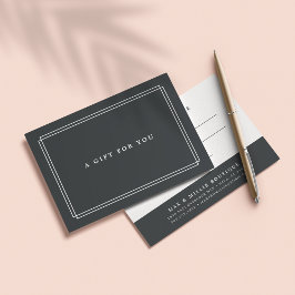 Carbón de moda | Certificado de regalo