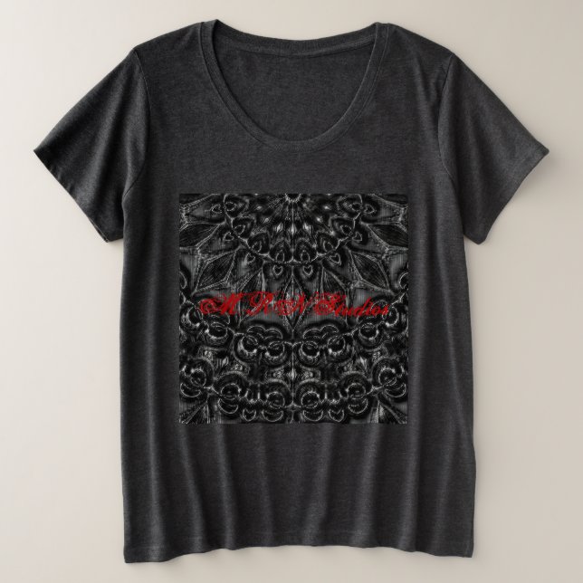 Carbón Mandala Plus tamaño camiseta (Anverso del diseño)