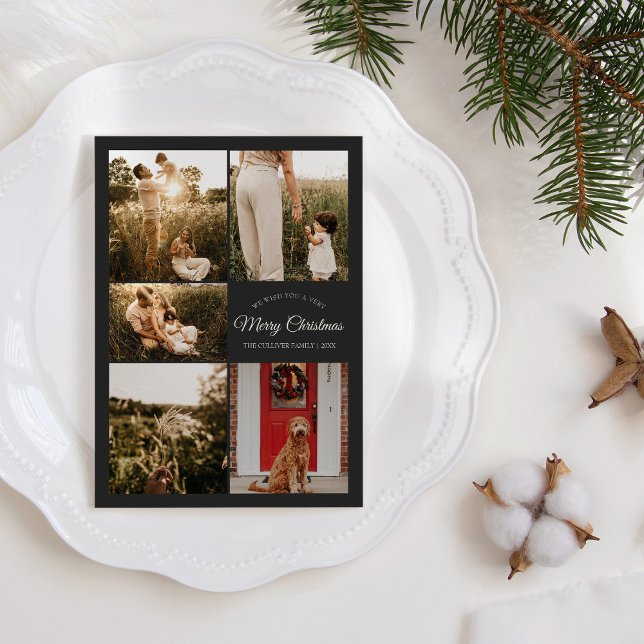 Carbón Muy Feliz Navidad Cinco Collages de fotos (Subido por el creador)