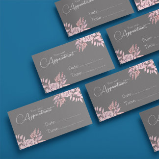 Carbón y tarjeta de cita sofisticada rosa