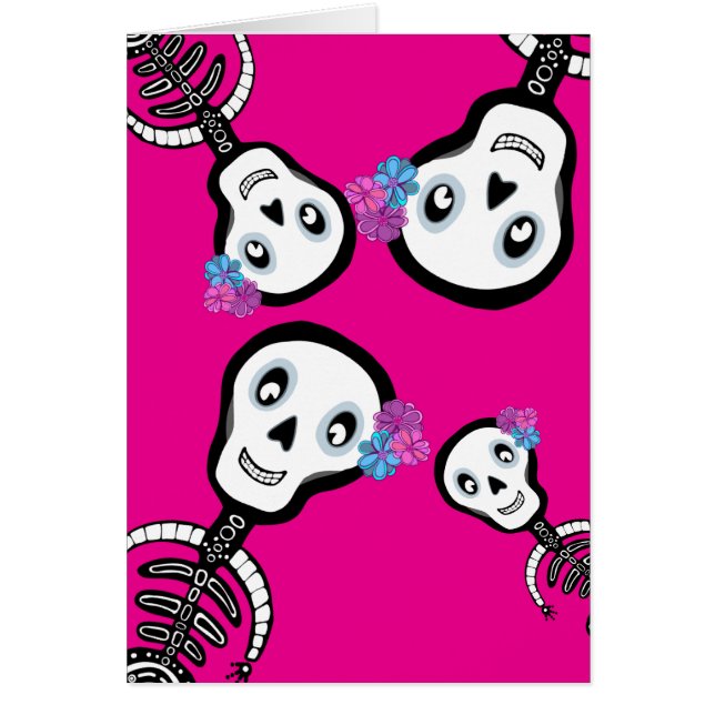 Card Happy Skeletons Say Hi (Frente)