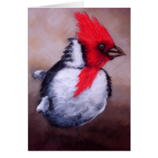 Cardenal con cresta rojo