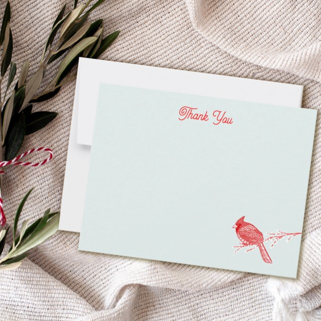 Cardenal de invierno Tarjeta de nota de agradecimi (Subido por el creador)