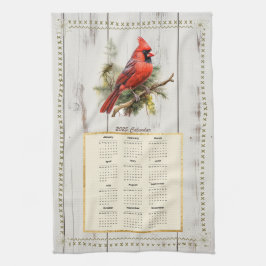 Cardenal de la toalla del calendario 2025