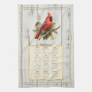 Cardenal de la toalla del calendario 2025