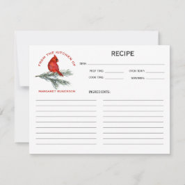 Cardenal en rama de pino De la cocina de
